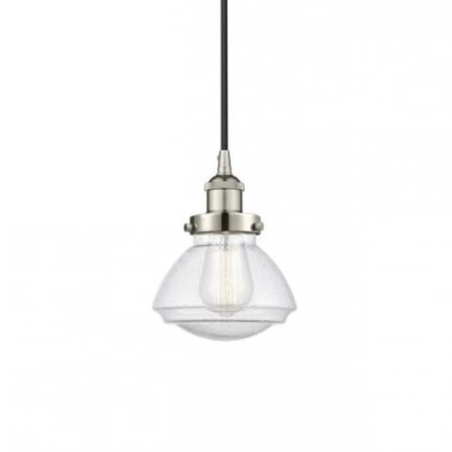 Innovations Lighting 616-1PH-9-7 Olean Pendant Olean 7" Wide Mini - Polished Nickel / Seedy