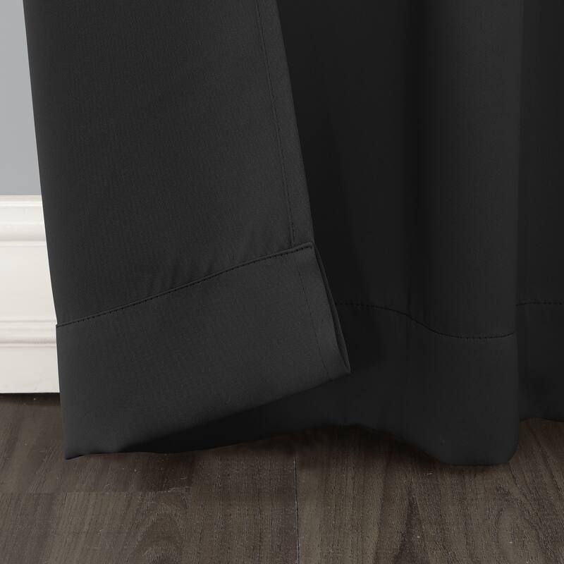 Sun Zero Hayden Energy Saving Blackout Rod Pocket Curtain Panel, Single Panel