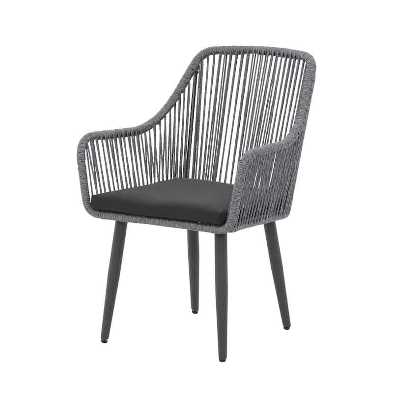 Patio Wicker Cushioned Dining Chairs (Set of 4)