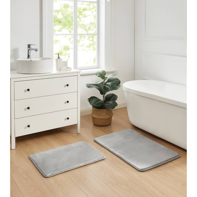 Royal Velvet Signature Solid Memory Foam Set of 2 Bath Rug