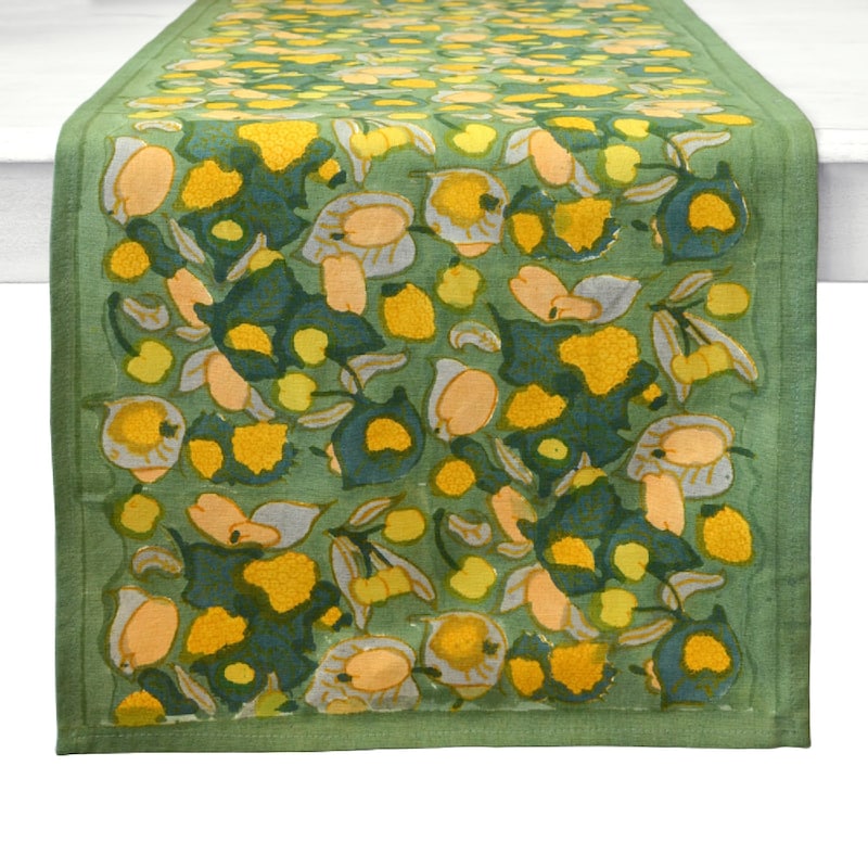 Couleur Nature Fruit Table Runner - Yellow/Green Runner - 16-inches by 72-inches