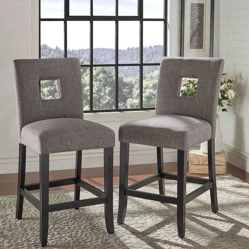 Mendoza Keyhole Counter Height Back Stool (Set of 2) by iNSPIRE Q Bold