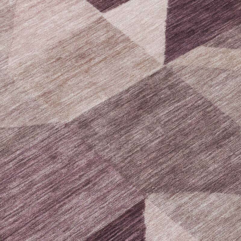 Machine Washable Indoor/ Outdoor Geo Rubi Chantille Rug