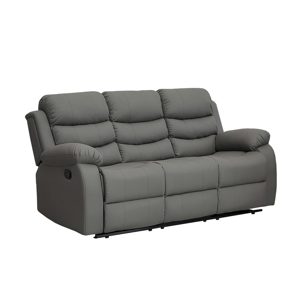 Selena Vinyl 3-Position Comfort Reclining Sofa