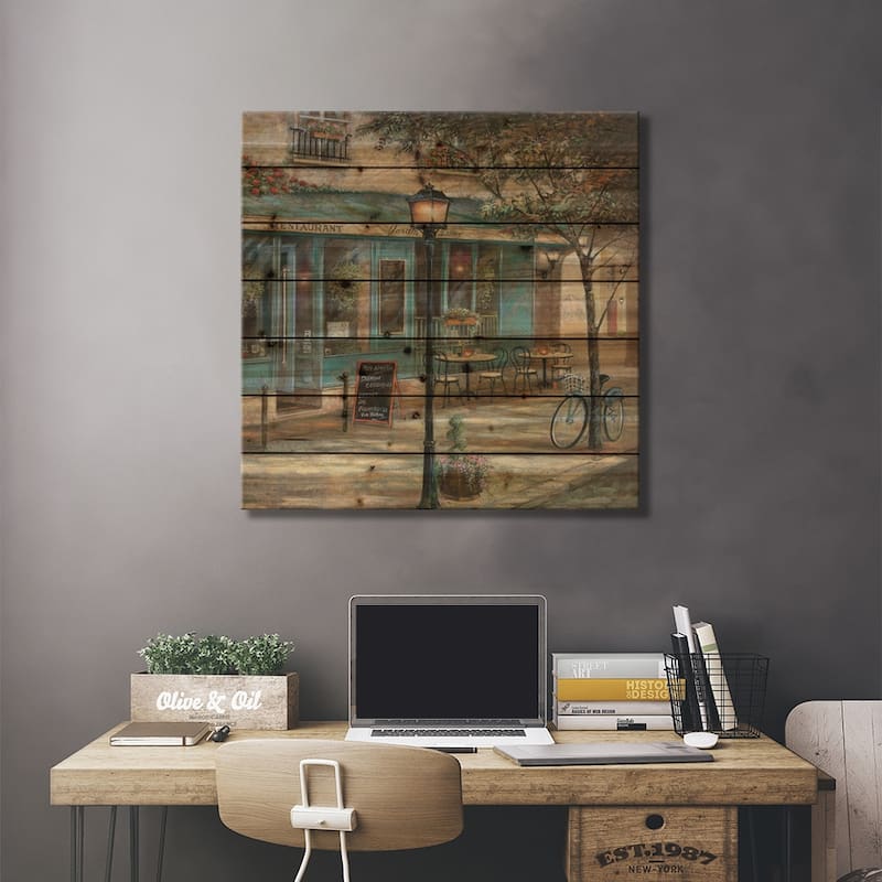 Jardin Notre Dame II Print On Wood by Ruane Manning - Multi-Color