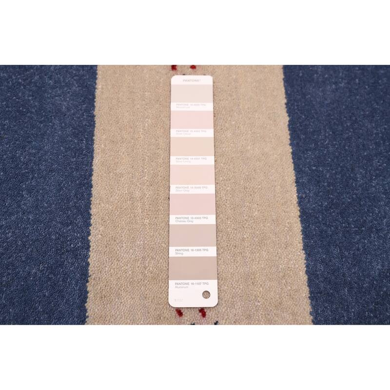 ECARPETGALLERY Hand Loomed Kashkuli Gabbeh Light Grey Wool Rug - 6'7 x 9'8