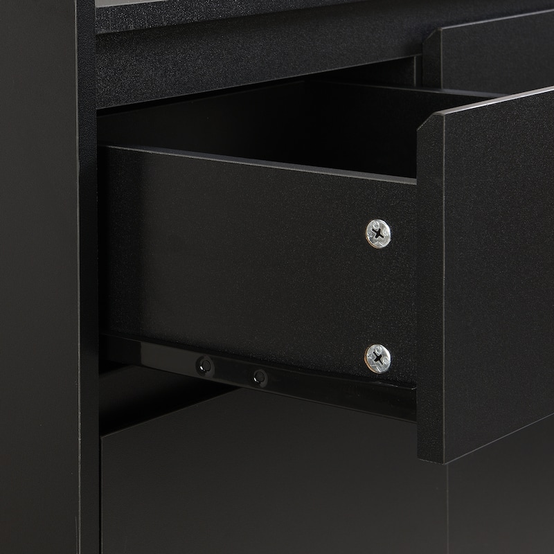 Sleek and Contemporary Shoe Cabinet with Adjustable Shelves, Minimalist Home Organizer with Solid Wood Legs, Storage Sideboard