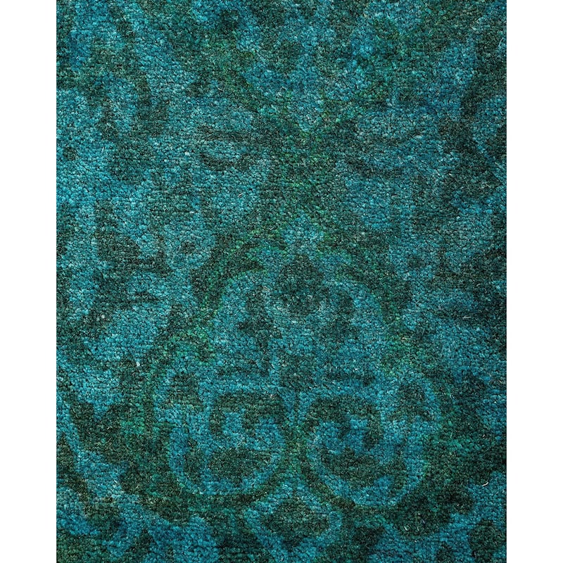Contemporary Overdyed Wool Hand Knotted Runner - 2' 8" x 21' 7"