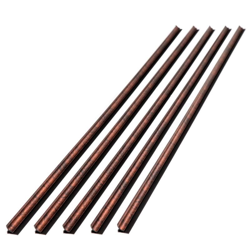 FASÄDE 47 in. Decorative Vinyl Inside Corner Trim Moonstone Copper (5 Pack) - 5 Pack - 5 Pack