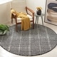 preview thumbnail 3 of 27, SAFAVIEH Handmade Abstract Addolorata Modern Wool Rug 4' Round - Black/Ivory - Round