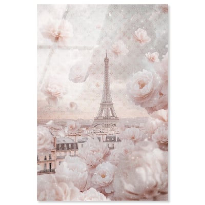 Raining Petals in Paris Acrylic by Art Remedy, Ready to Hang