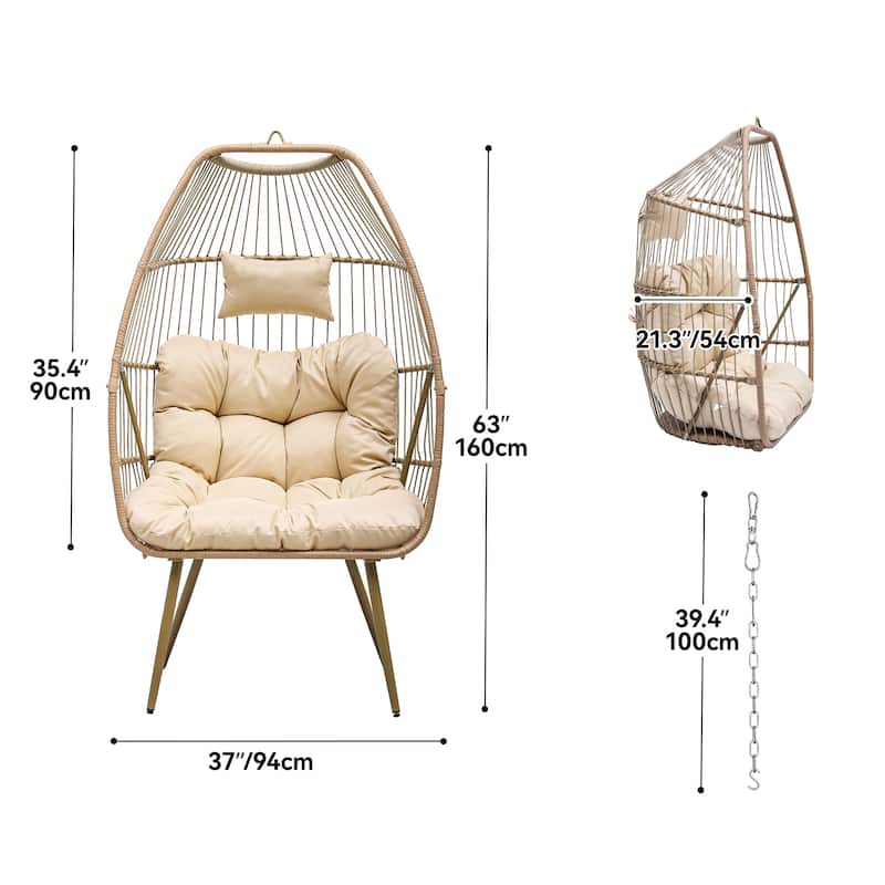 Egg chair with bracket (hanging standing)