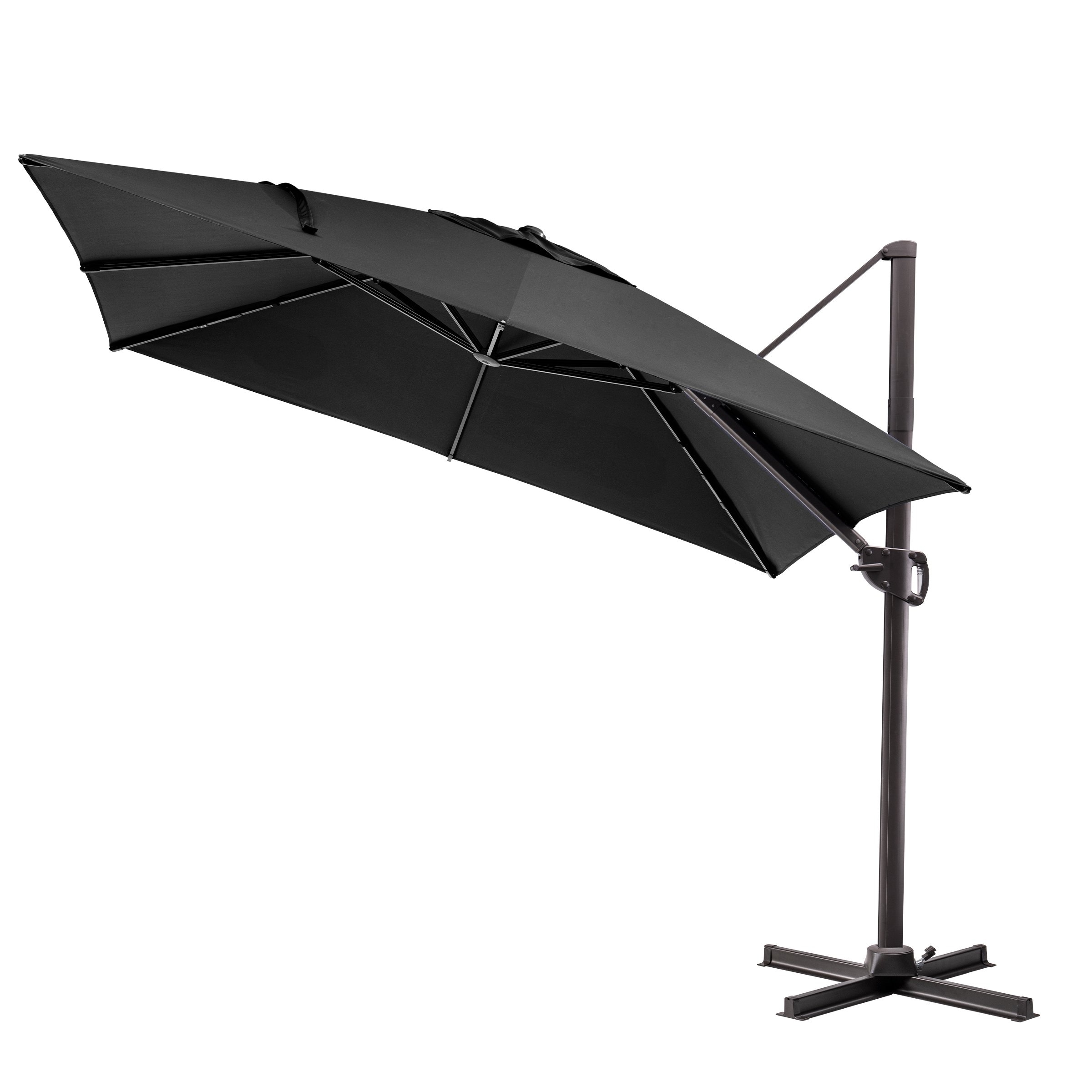 auteur Tact Slot Patio Offset Cantilever Umbrella 10 ft Square Canopy Parasol - On Sale -  Overstock - 33864283