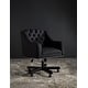 preview thumbnail 1 of 5, SAFAVIEH Salazar Adjustable Swivel Black/ Taupe Desk Chair - 25.4" x 26.8" x 35.2"