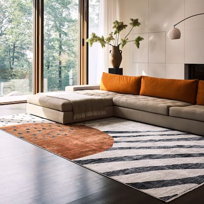 Prabal Gurung x Rugs USA Manaslu Sunrise Fringed Area Rug