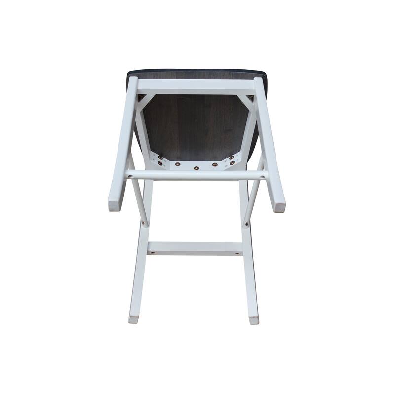 International Concepts Solid Wood X-Back Stool