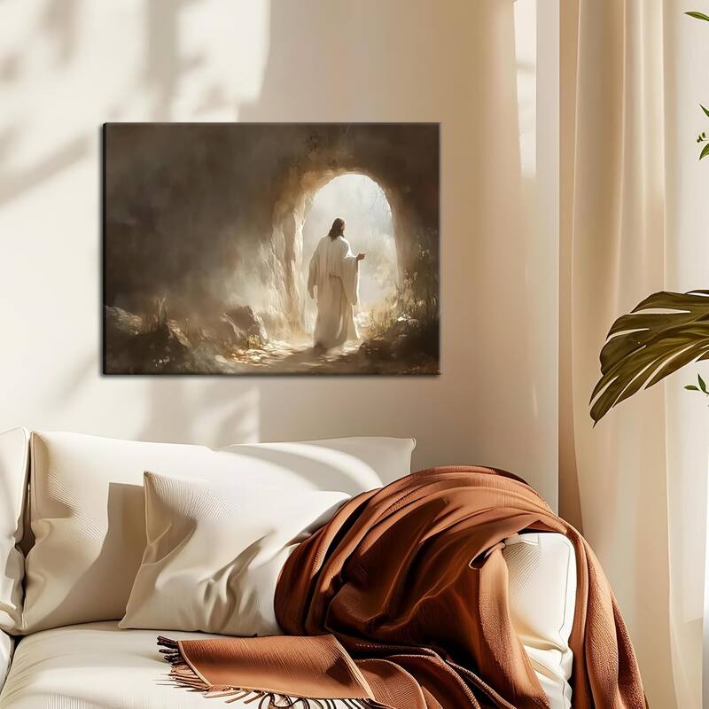 Jesus Leaves the Tomb Canvas Wall Art