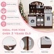 preview thumbnail 11 of 30, Costway Kids Kitchen Set Wooden Kitchen Playset with Clock, Microwave, - See Details