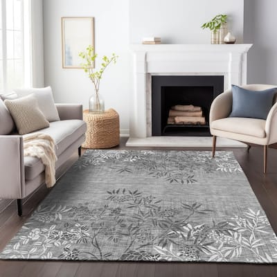Premium Washable Super Soft Floral Imprints Mayfield Rug