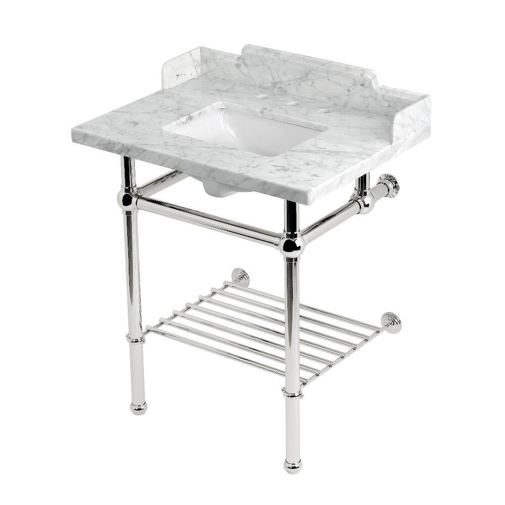 Option Marble White / Polished Nickel