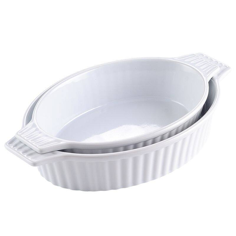 MALACASA, Series Bake.Bake, Ceramic Oval Baking Dish Bakeware Set