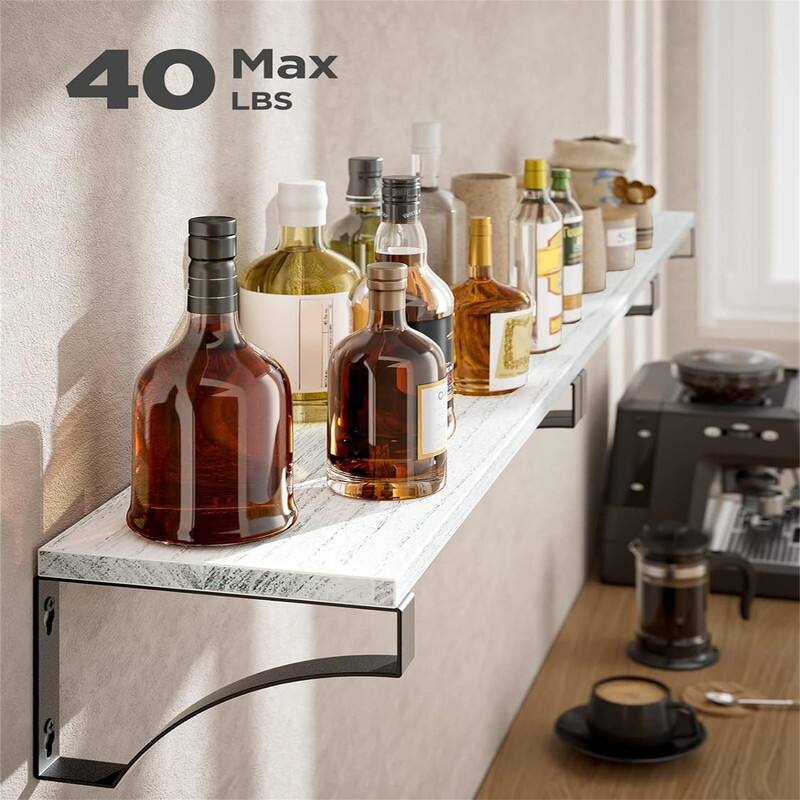 Wall Shelves Set of 3 - 16.4"D x 5.9"W x 0.7"H