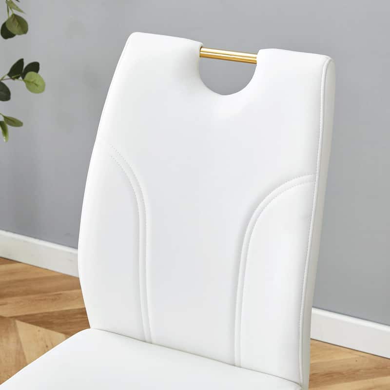 Dining Chairs With Gold Metal Chair Legs (Set Of 6)