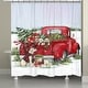 preview thumbnail 1 of 4, Christmas Red Truck Shower Curtain