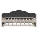 preview thumbnail 15 of 13, Twin Size Upholstered Platform Daybed with Wave-shaped Trundle, Beige
