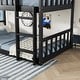 preview thumbnail 41 of 48, Twin Size Wooden Triple Bunk Bed with Ladders and Guardrails, Twin Over Twin Over Twin Detachable Bunk Bedframe for Kids