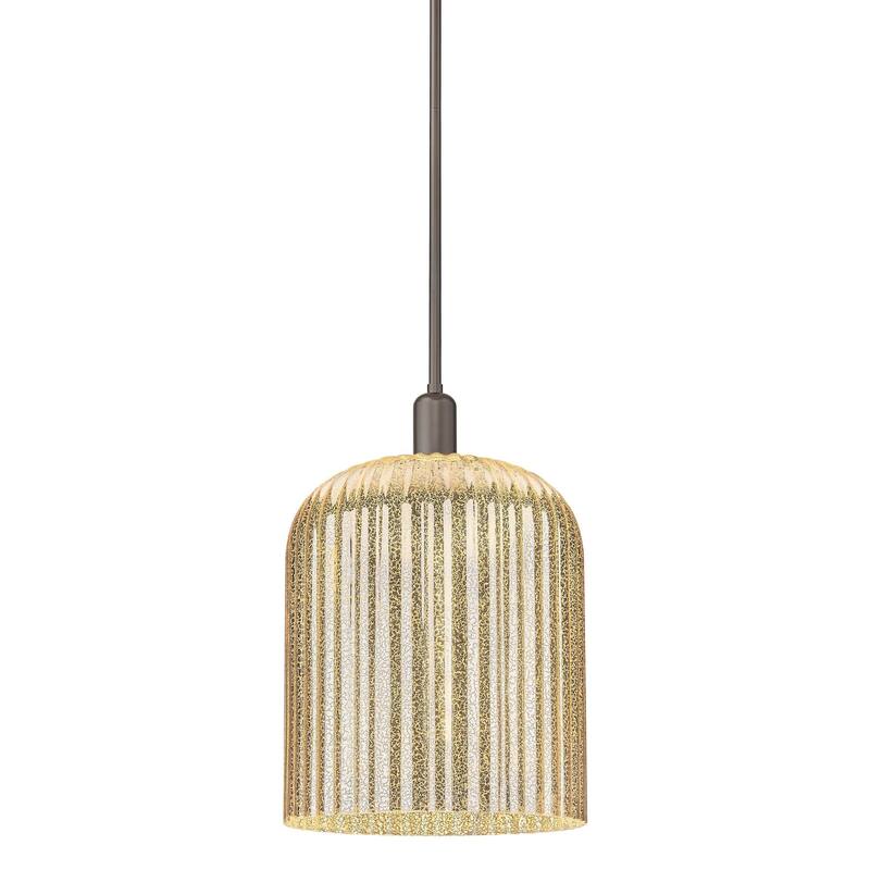 Innovations Lighting 716-1S-18-12 Bridal Veil Pendant Bridal Veil 12" - Oil Rubbed Bronze / Mercury