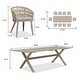 preview thumbnail 15 of 13, PURPLE LEAF PE Rattan Outdoor Patio Furniture Dining Set with All Aluminum Frame