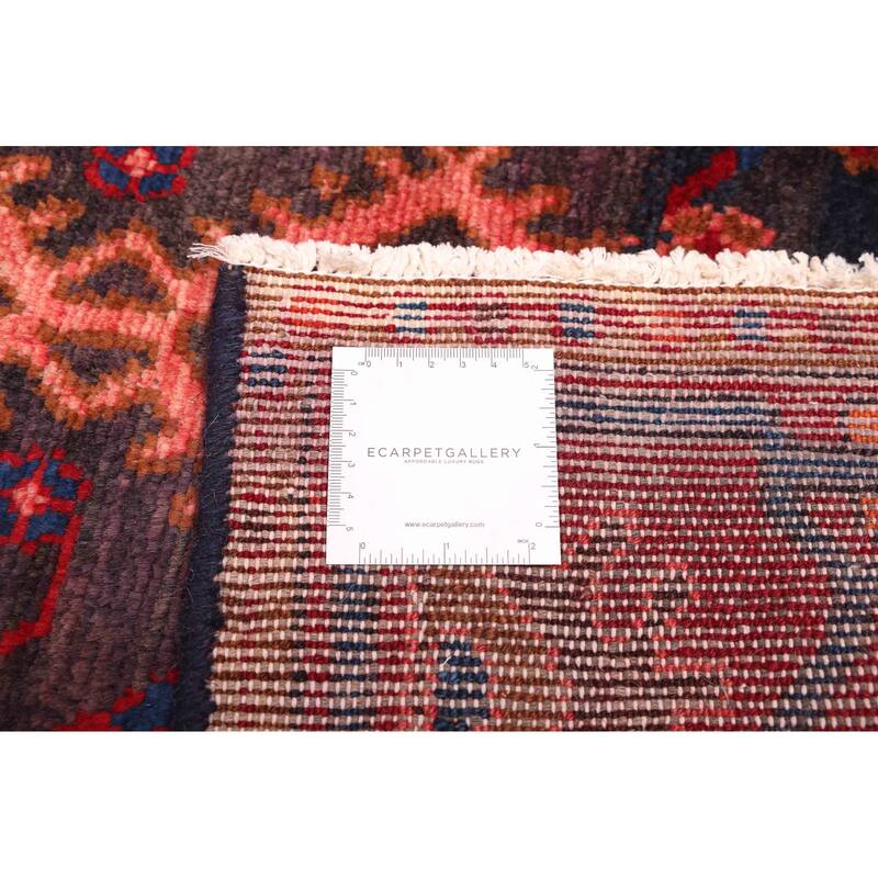 ECARPETGALLERY Hand-knotted Andelz Dark Navy, Red Wool Rug - 3'10 x 10'7