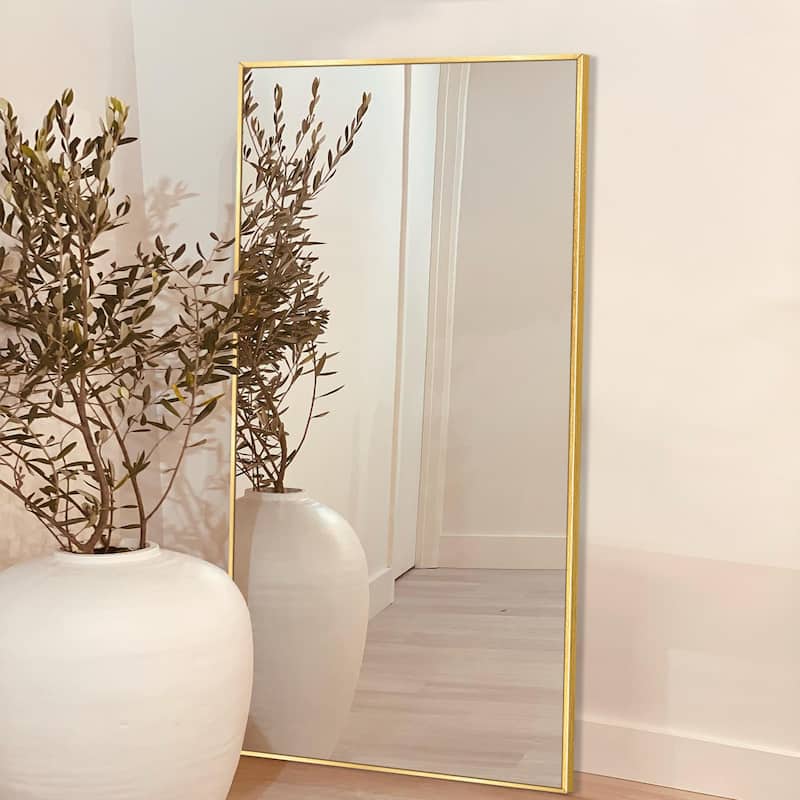 Rectangle Full Length Metal Floor Mirror Wall Mounted Mirror