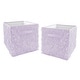 preview thumbnail 1 of 2, Purple Floral Rose Foldable Fabric Storage Bins - Solid Lavender Flower Luxurious Elegant Princess Vintage Boho Shabby Chic Glam