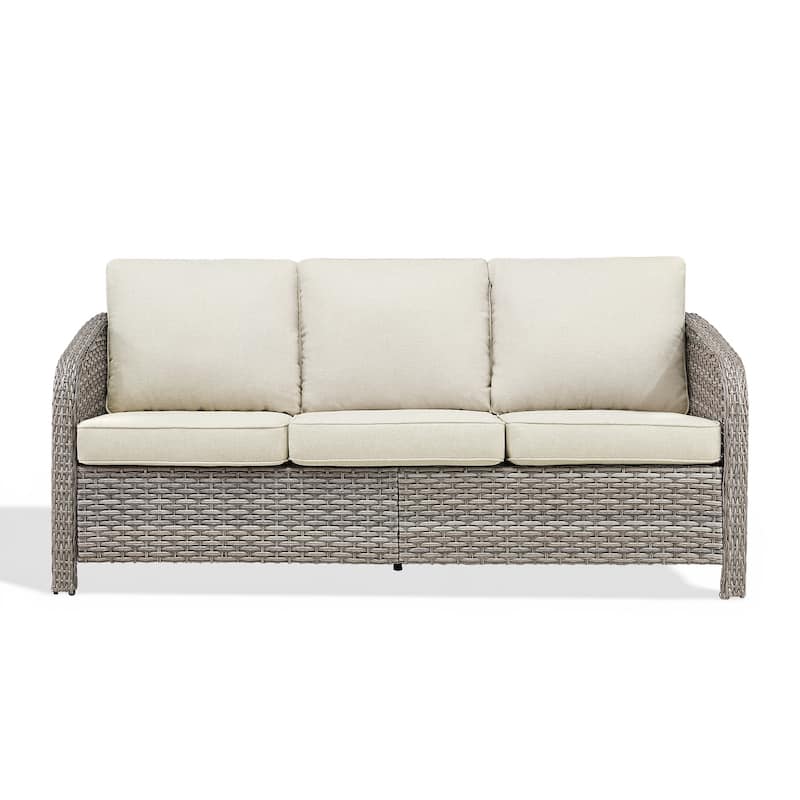 Pocassy Outdoor Patio Furniture Wicker Sofa Chair Set