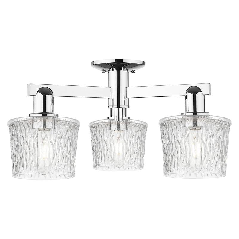 Innovations Lighting Endless Possibilities Arcadia - Niagara - 3 Light 24" Semi-Flush Mount - Polished Chrome