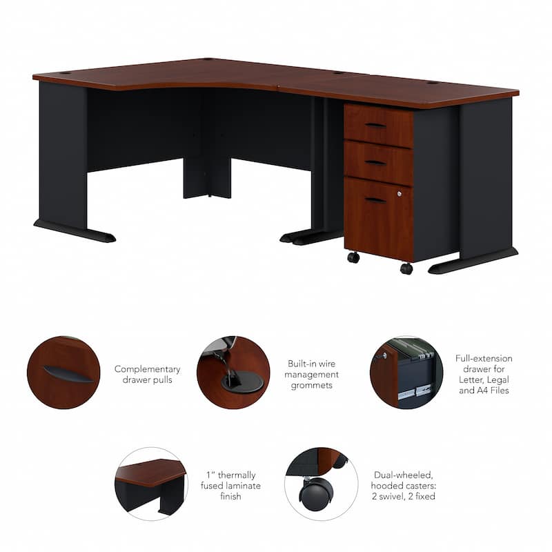 Series A 48W Corner Desk with Drawers by Bush Business Furniture
