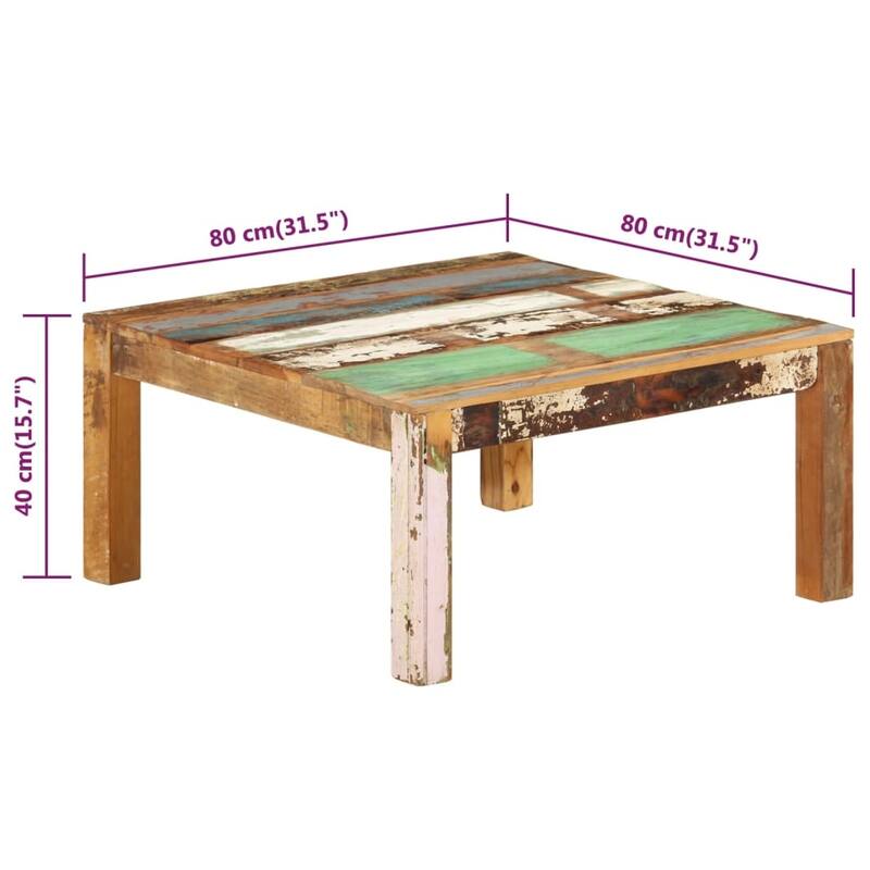 vidaXL Coffee Table Side End Table Living Room Accent Sofa Table Solid Wood