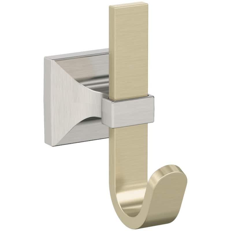 Amerock HBX36686 Burbank Single Robe Hook - Golden Champagne / Satin Nickel