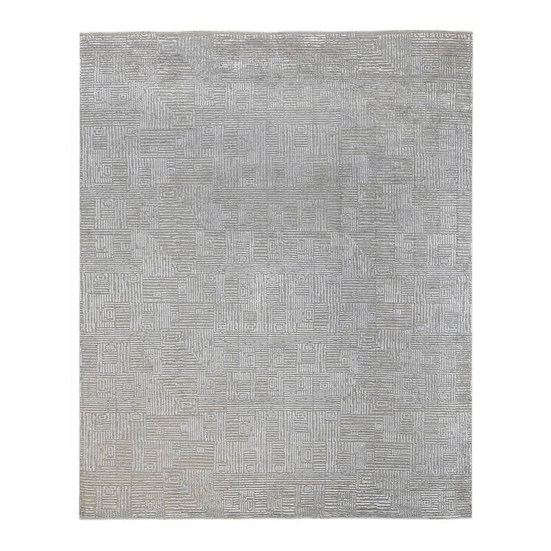 Quartz Desoto Modern & Contemporary Geometric Hand-Knotted Area Rug