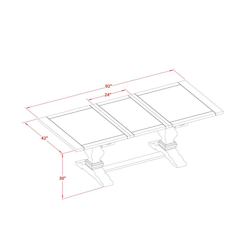 East West Furniture 11 Piece Dining Table Set- a Dinner Table and 10 Dark Gotham Linen Fabric Parson Chairs(Finish Options)