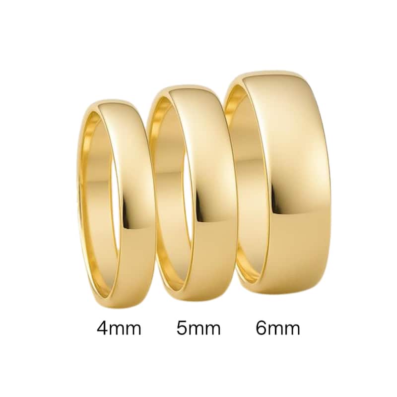 Clover Yellow Gold Comfort Fit Wedding Band