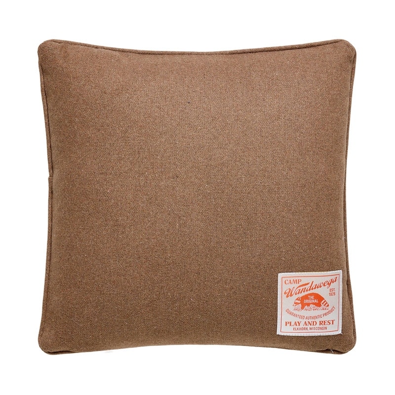 Camp Wandawega Hunting Dog Embroidered Needlepoint Pillow - 14" Square