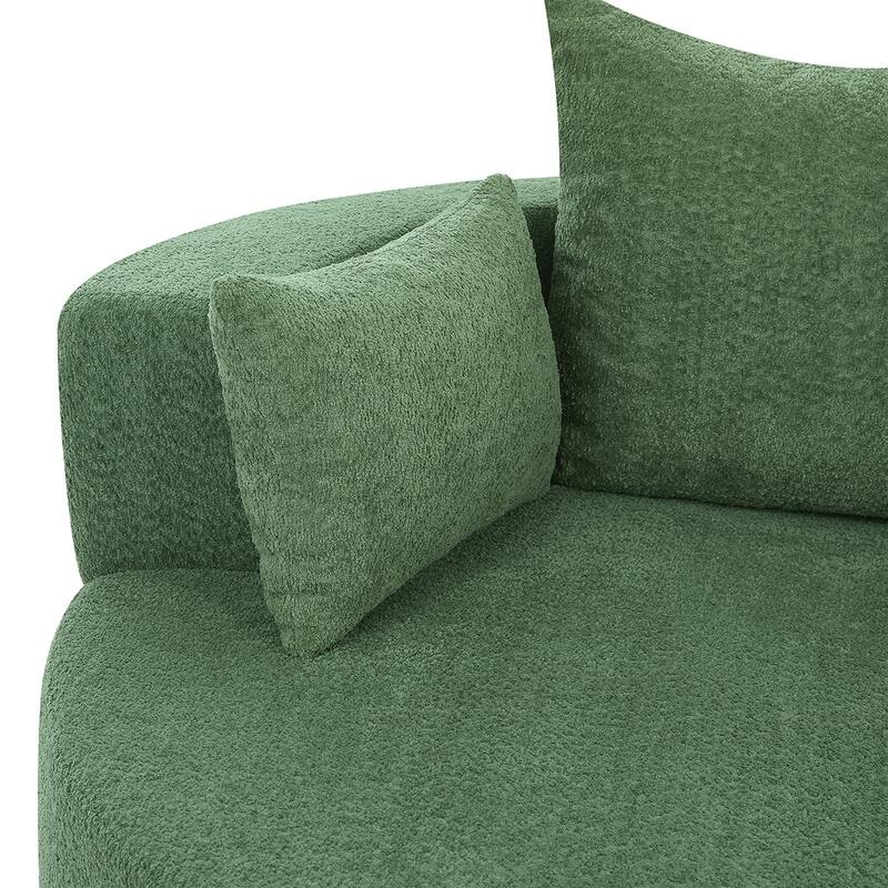 Swivel Barrel Chair with 3 Pillows
