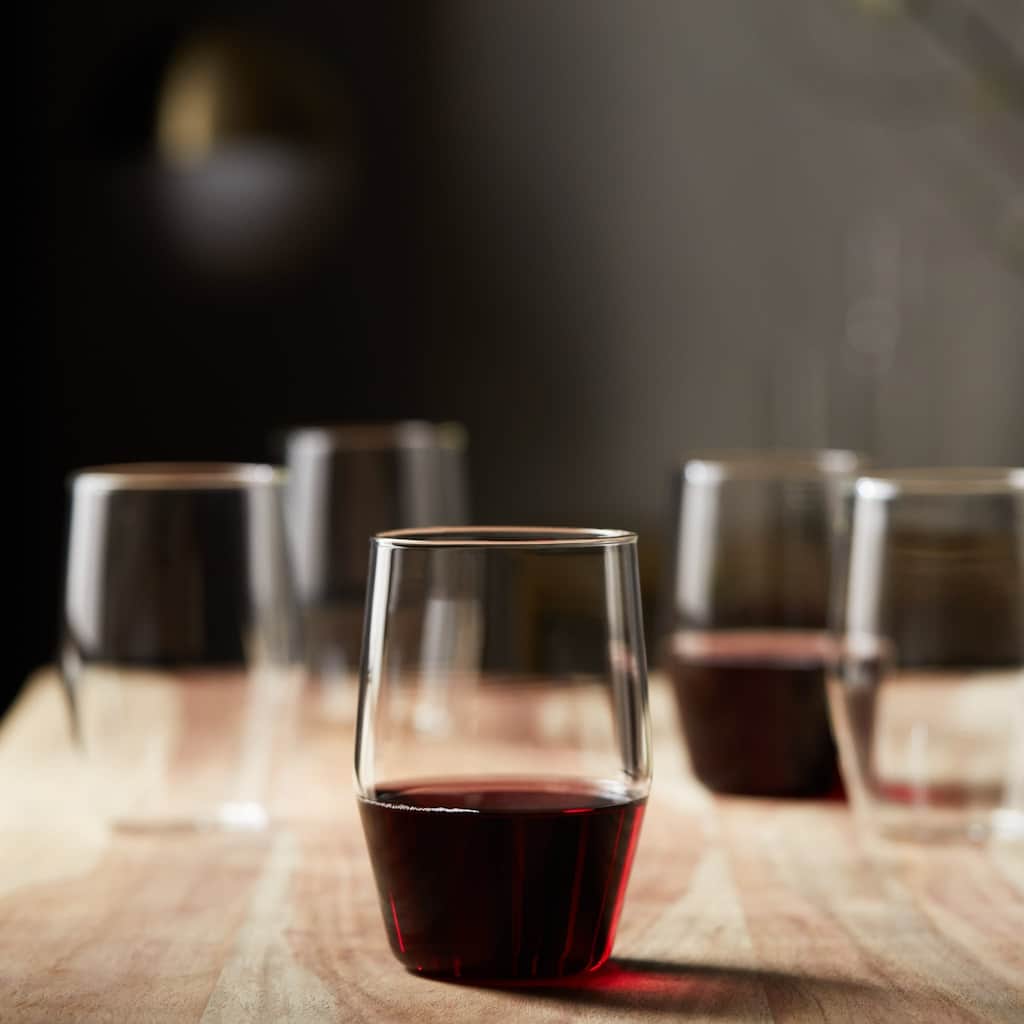 Libbey Prologue Nymph Handmade Clear Tumbler Glasses, 17 Ounce, Set of 12 - Set of 12
