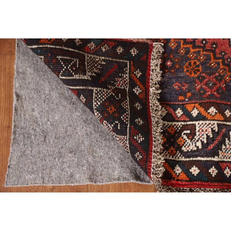 Qashqai Persian Vintage Area Rug Bedroom Handmade Wool Carpet - 4'5"x 6'11"