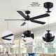 preview thumbnail 8 of 69, YUHAO Kaleido 52 in. Indoor Matte Black 3-Colors Integrated LED 6-Speeds Ceiling Fans with Dual-Finish Blades and Remote Control