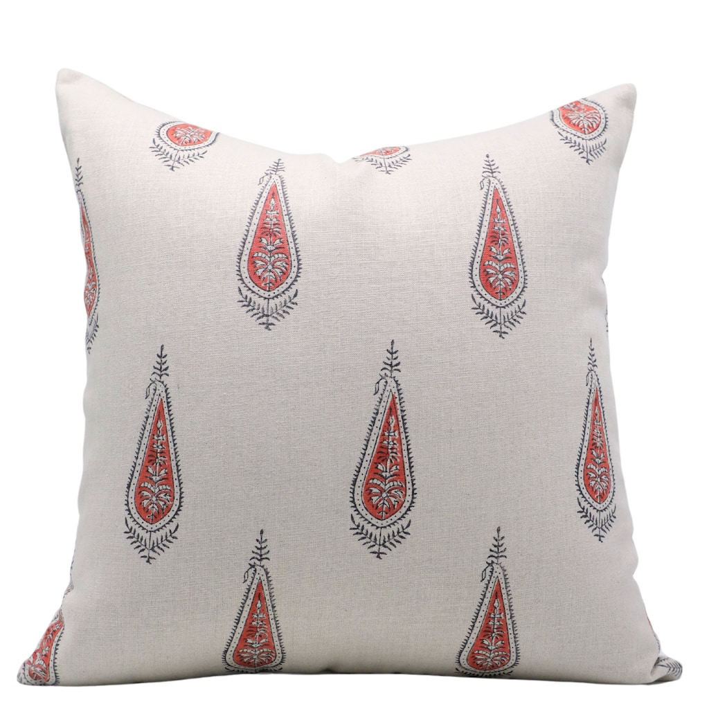 Fabdivine Linen Handmade Block print pillow Cover