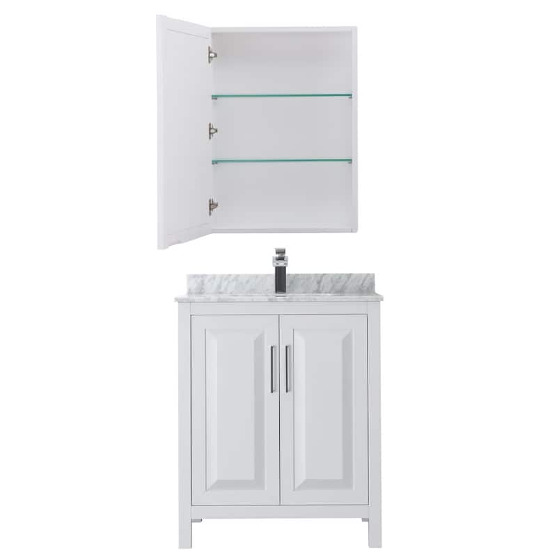 Wyndham Collection Daria 30" Free Standing Single Vanity Set with MDF